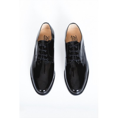 ZAPATO NEGRO CHAROL SUELA CUERO