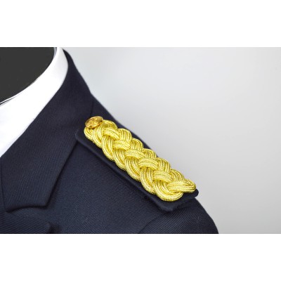 Hombrera de cordón dorado trenzado con base