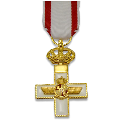 Cruz al merito Aeronautico distintivo blanco