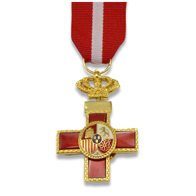 Cruz al merito militar distintivo Rojo (mediana)