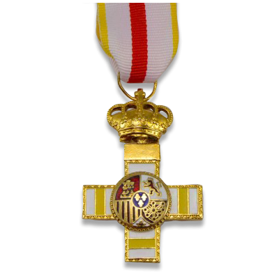 Cruz al merito militar distintivo amarillo (mediana)