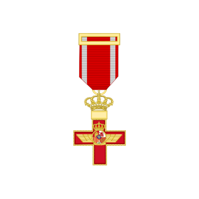 Cruz al merito Aeronautico distintivo rojo