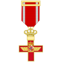 Cruz al merito Aeronautico distintivo rojo