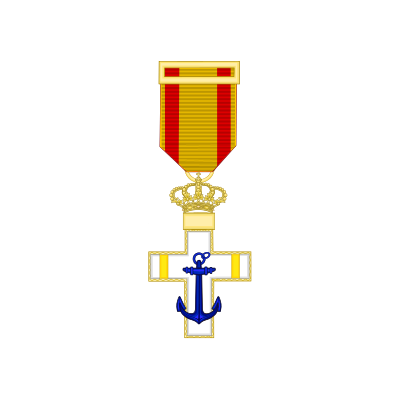 Cruz al merito Naval distintivo amarillo