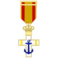 Cruz al merito Naval distintivo amarillo