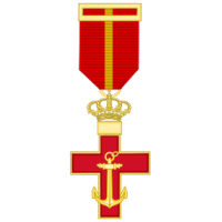 Cruz al merito Naval distintivo Rojo