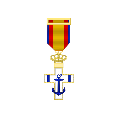 Cruz al merito Naval distintivo amarillo