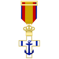 Cruz al merito Naval distintivo amarillo