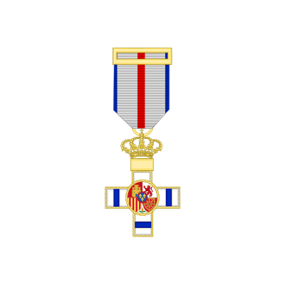 Cruz al merito militar distintivo azul