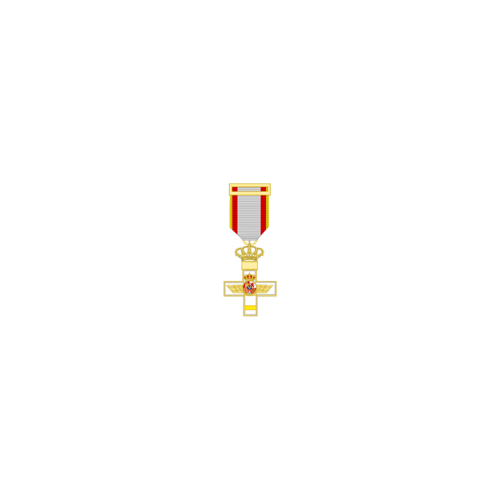 Cruz al merito Aeronautico distintivo amarillo (mediana)