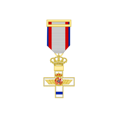 Cruz al merito Aeronautico distintivo azul (mediana)