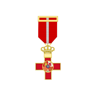 Cruz al merito militar distintivo Rojo