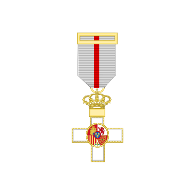 Cruz al merito militar distintivo blanco
