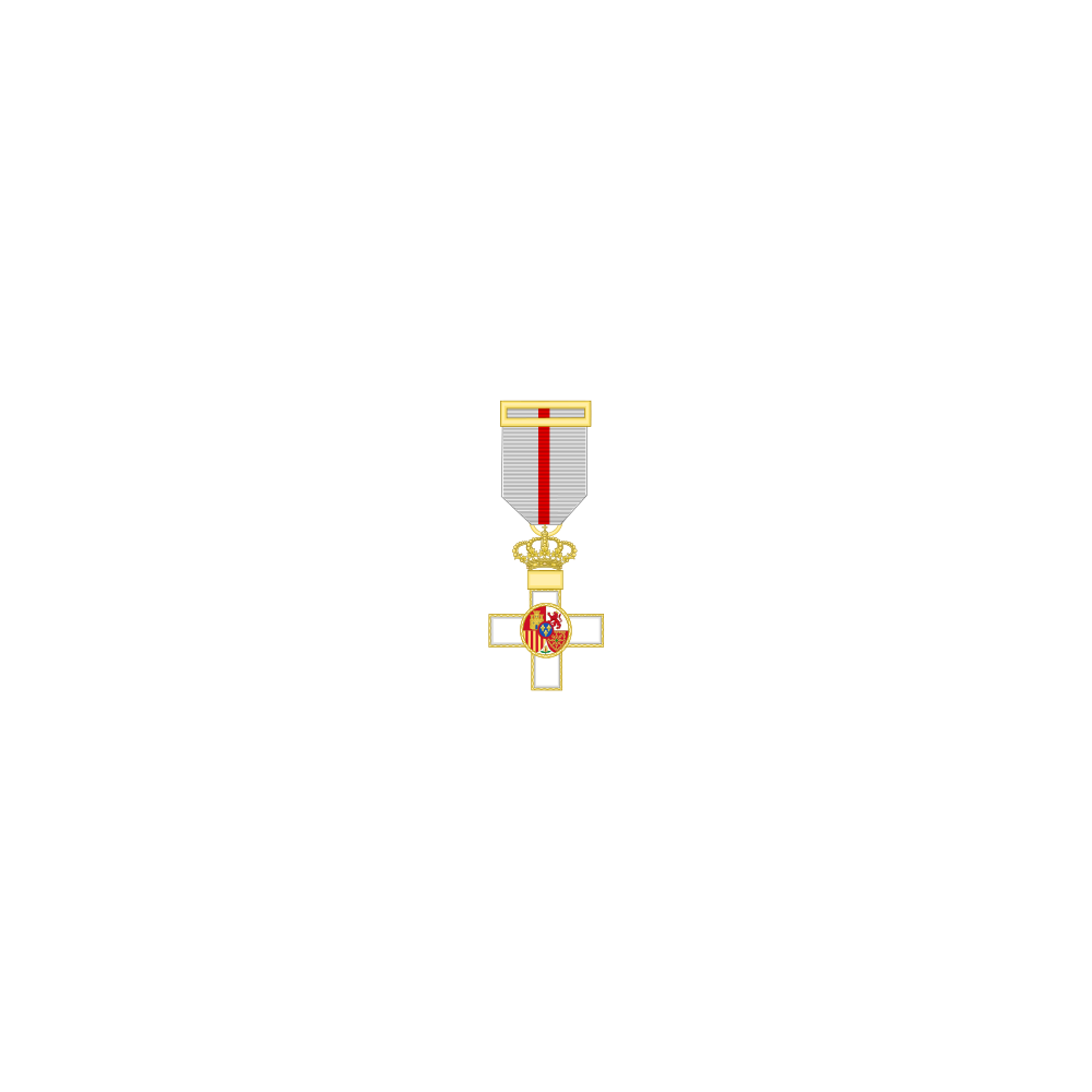 Cruz al merito militar distintivo blanco (mediana)
