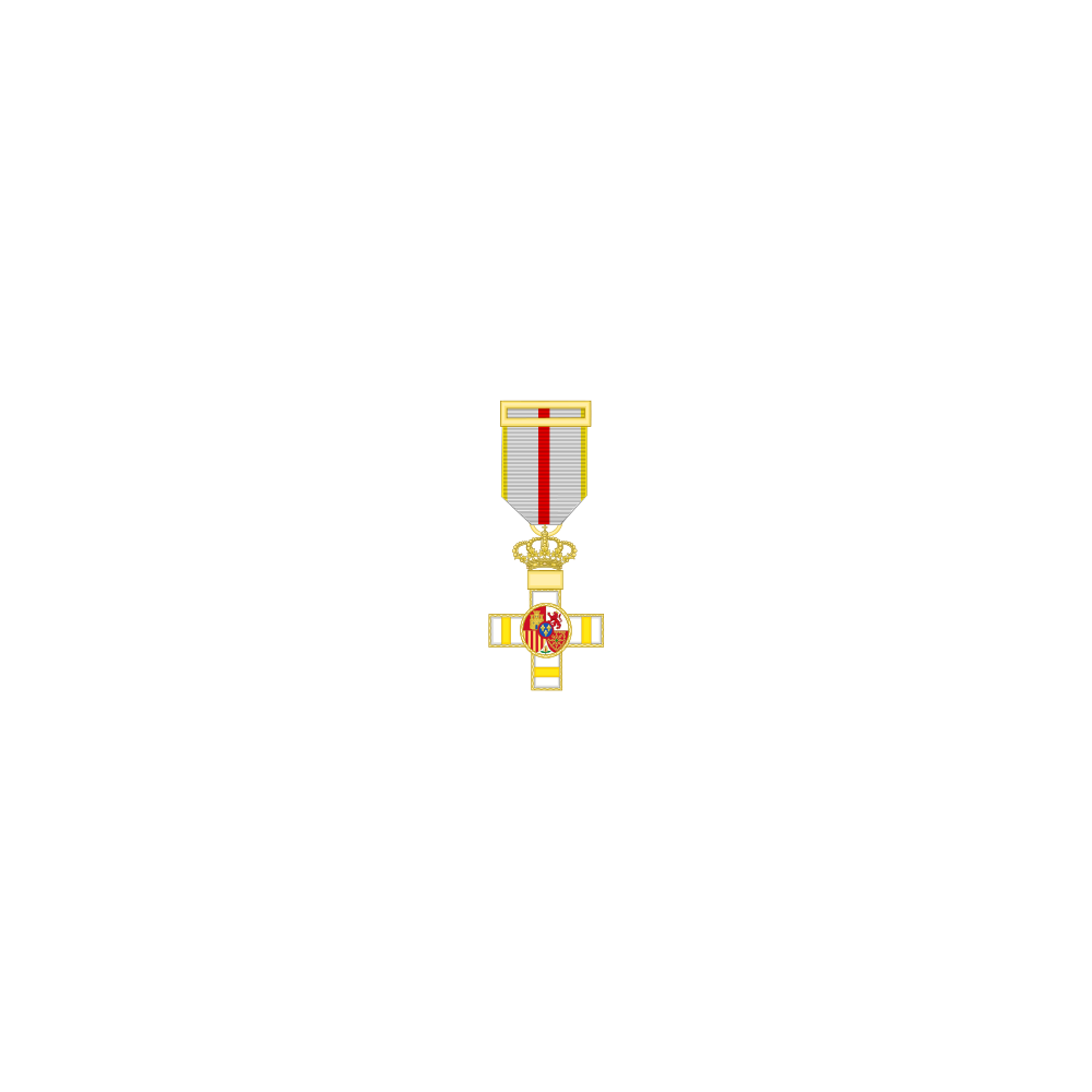 Cruz al merito militar distintivo amarillo (mediana)