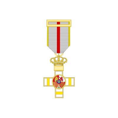 Cruz al merito militar distintivo amarillo (mediana)