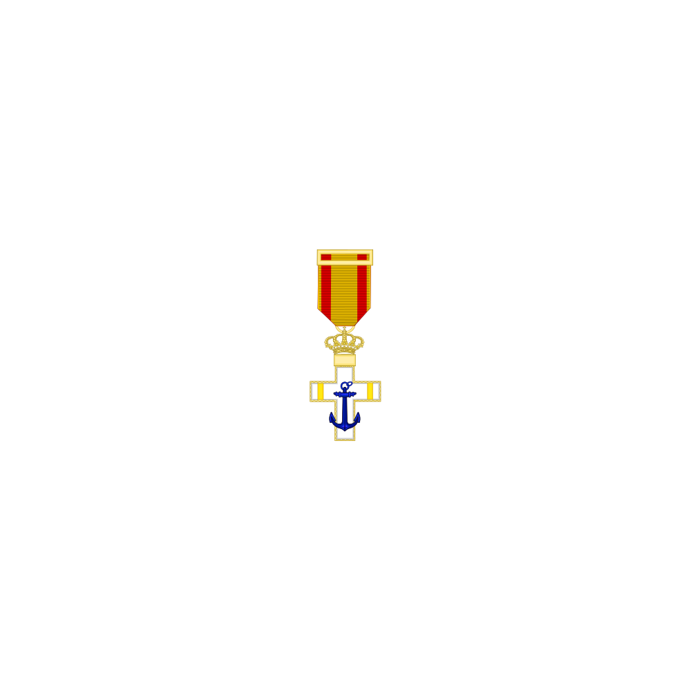 Cruz al merito Naval distintivo amarillo (mediana)