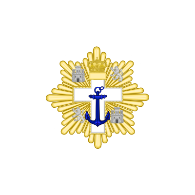 Gran cruz al merito Naval  distintivo blanco