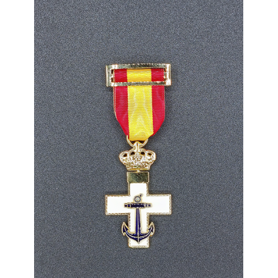 Cruz al merito Naval distintivo blanco